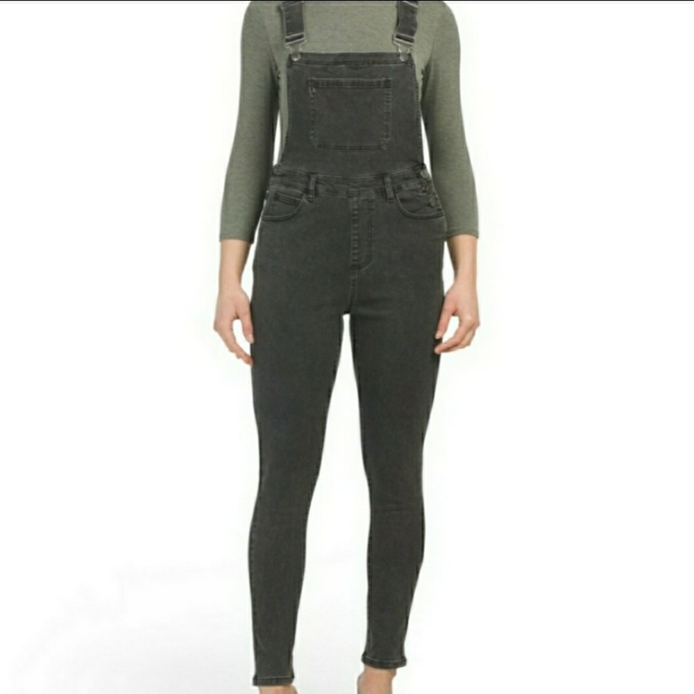 WeWoreWhat High Rise Skinny Denim Overalls